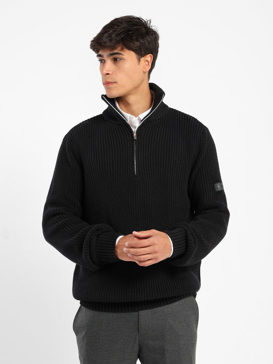 Mock Neck Knit Sweater