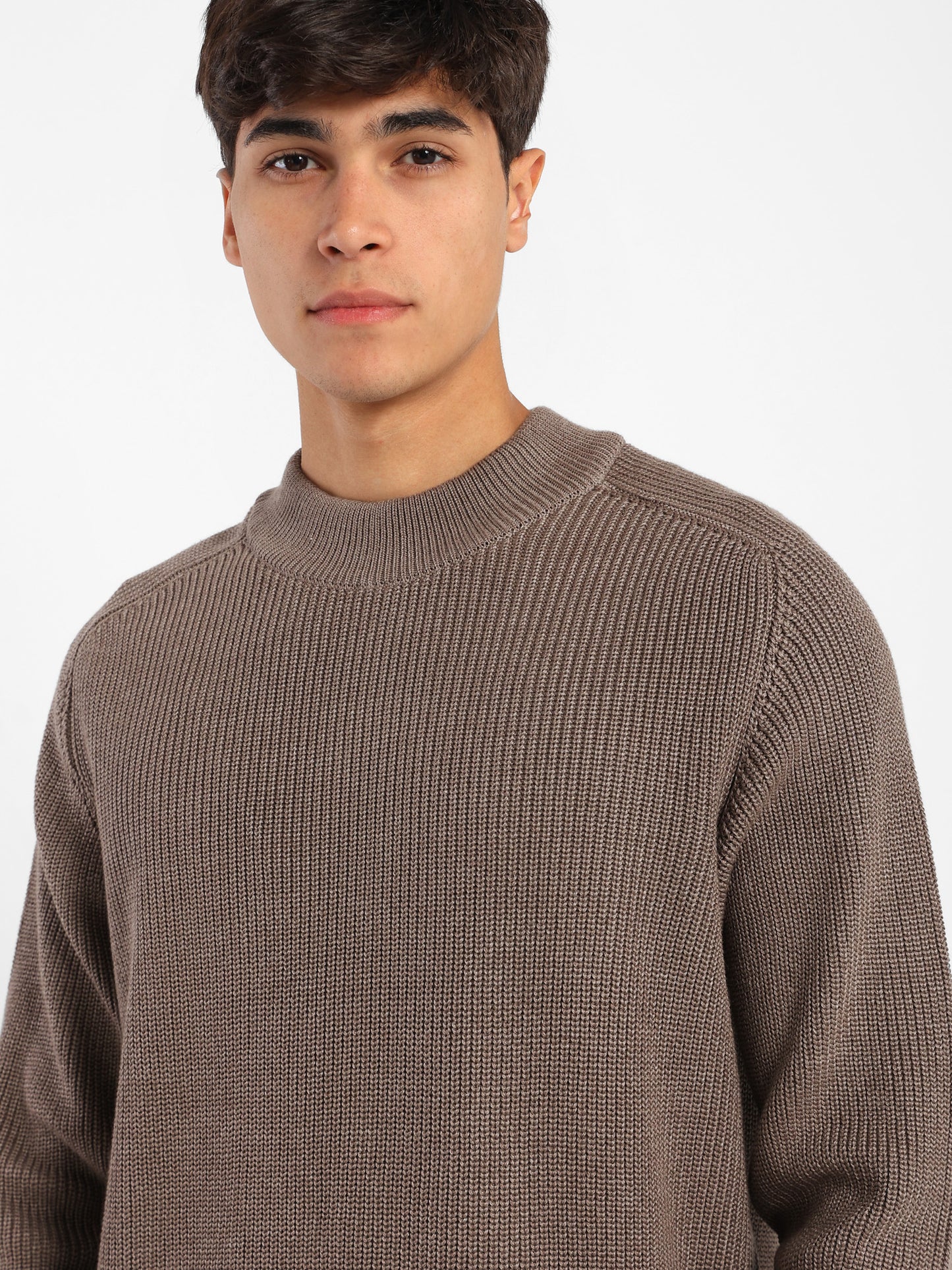 Structured Mock Neck Pullover