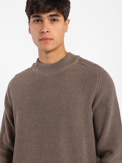 Structured Mock Neck Pullover