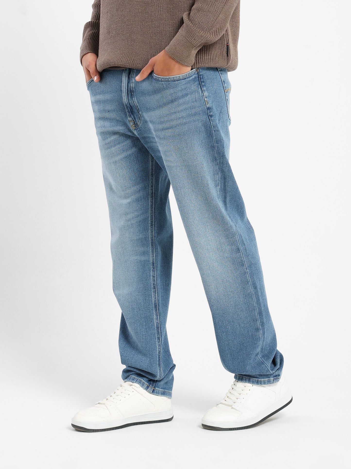 Washed Denim Pants