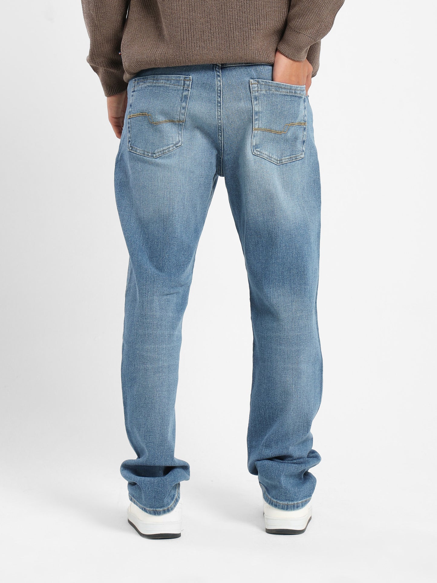 Washed Denim Pants