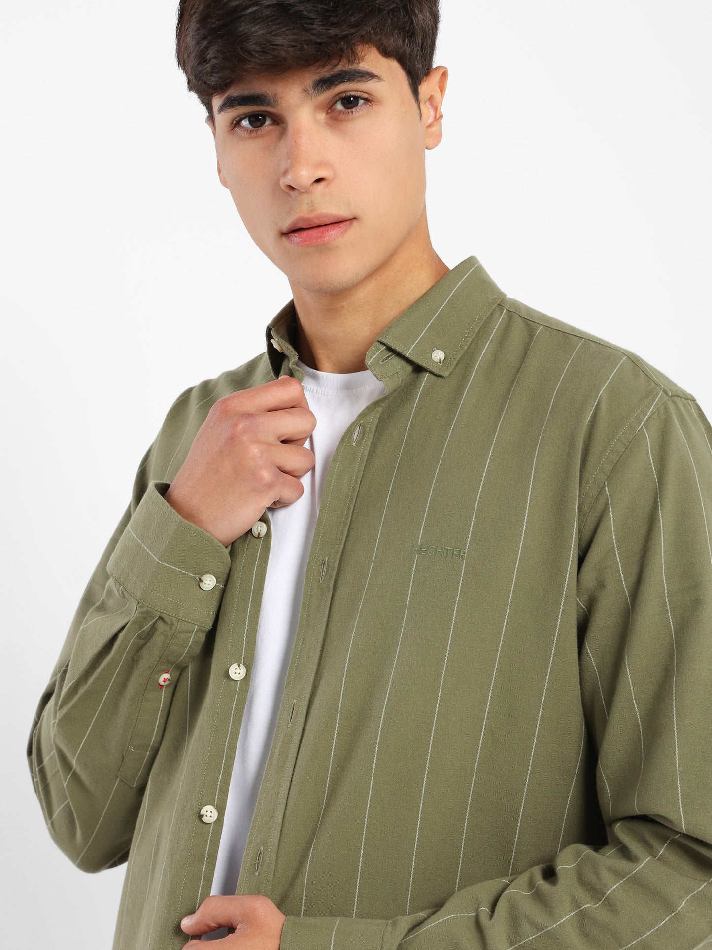 Regular Fit Striped Kent Collar Shirt