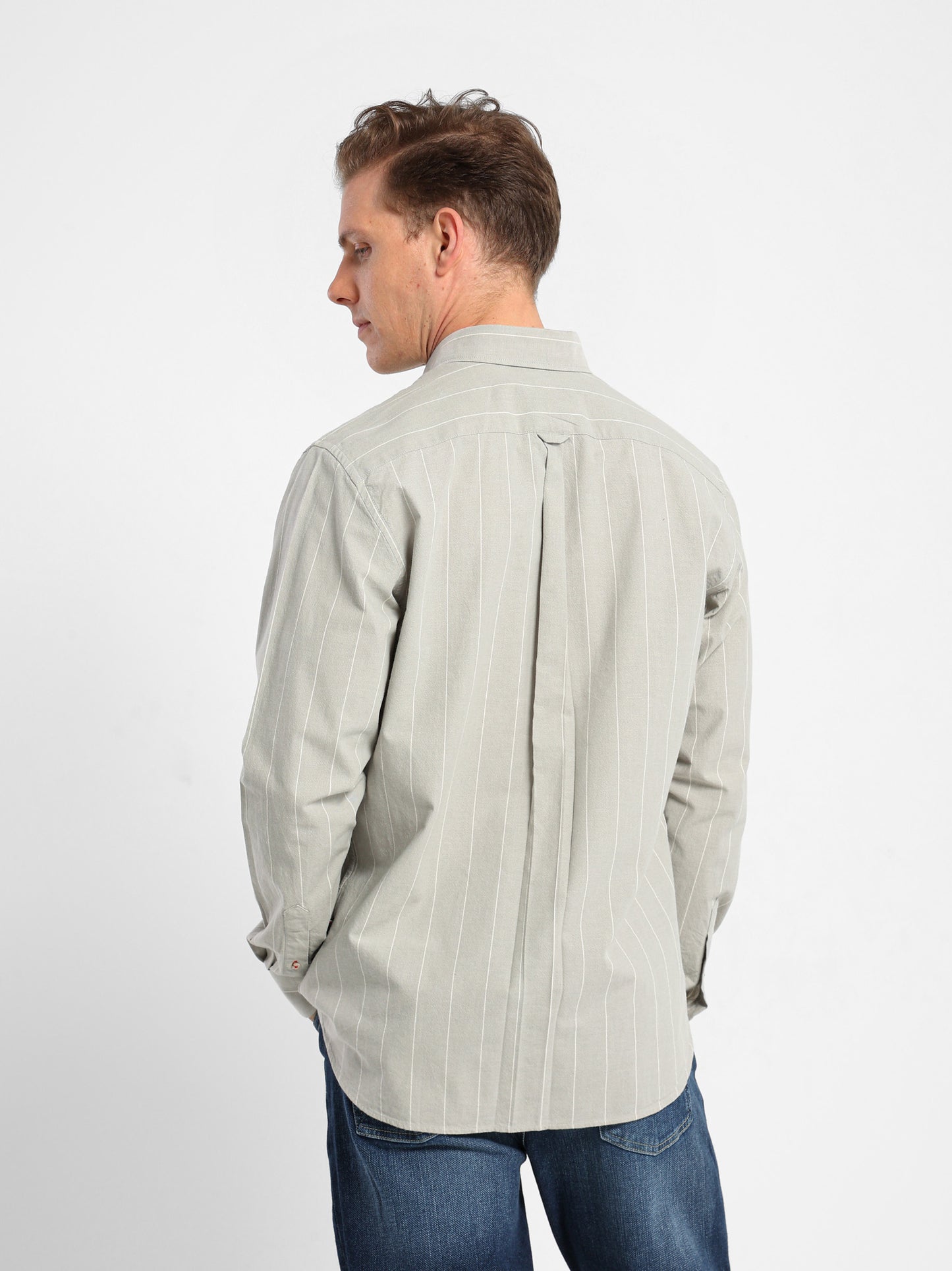 Regular Fit Striped Kent Collar Shirt