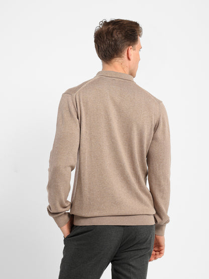 Long-Sleeve Polo Sweater