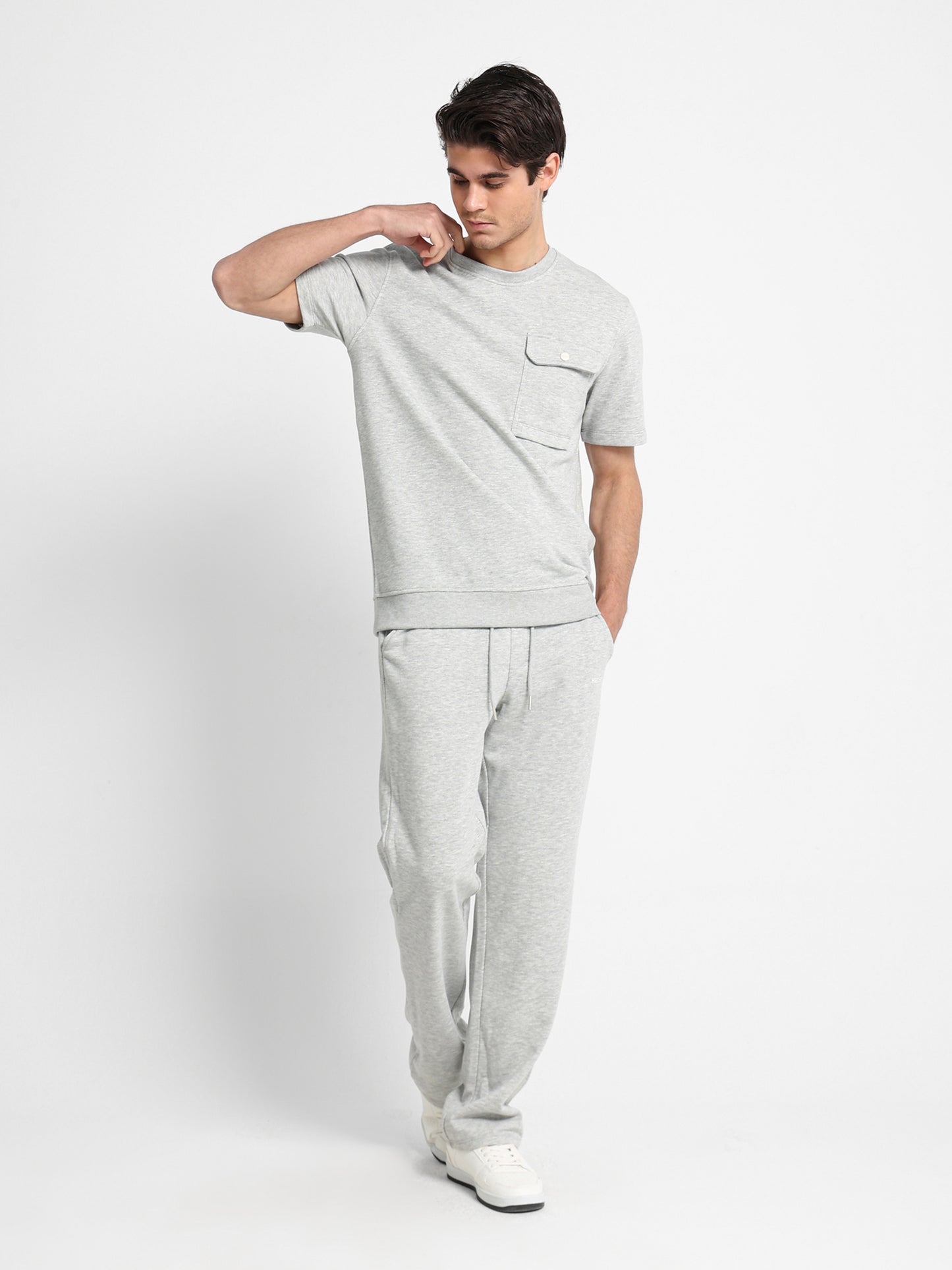 Half Sleeves Round Neck Sweatshirt