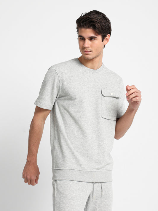 Half Sleeves Round Neck Sweatshirt