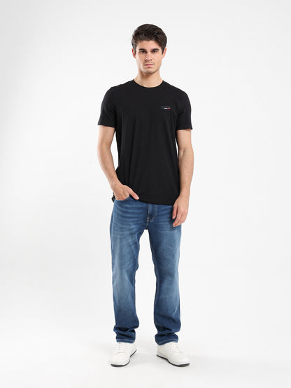 Basic Jersey Lycra Crew Neck T-Shirt