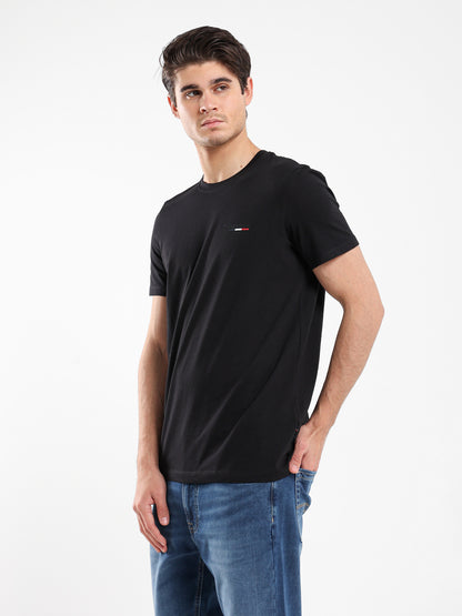 Basic Jersey Lycra Crew Neck T-Shirt