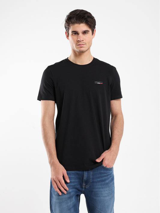 Basic Jersey Lycra Crew Neck T-Shirt