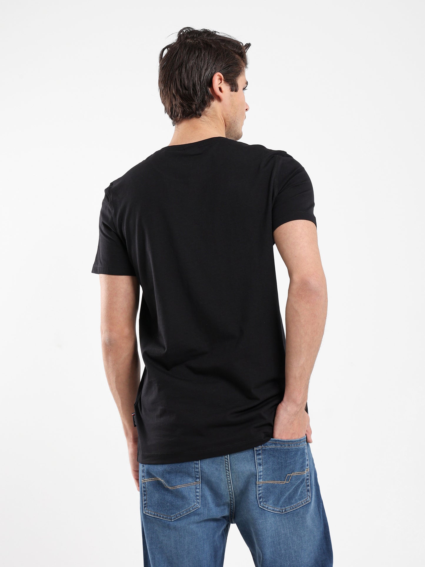 Basic Jersey Lycra Crew Neck T-Shirt
