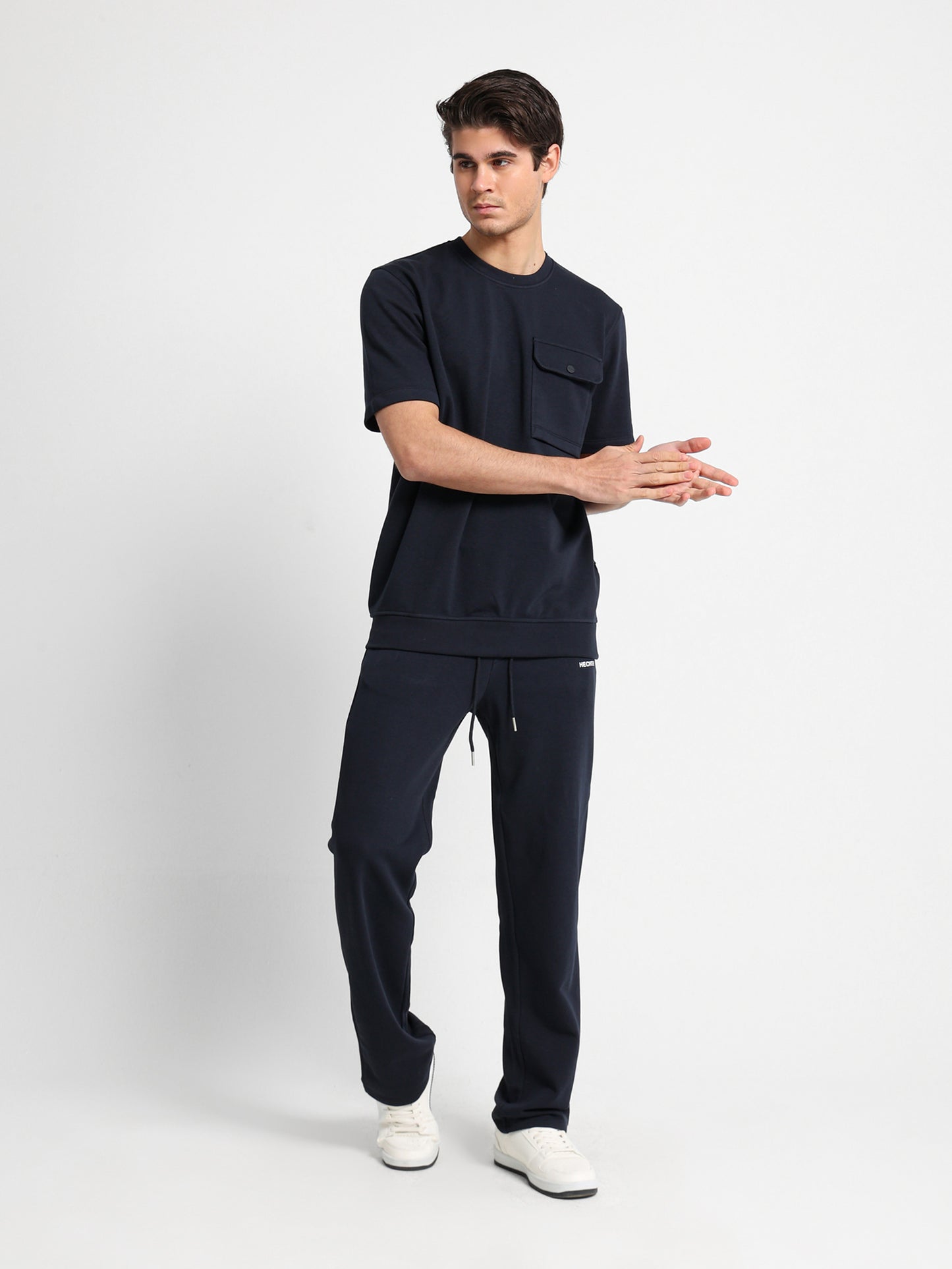 Half Sleeves Round Neck Sweatshirt