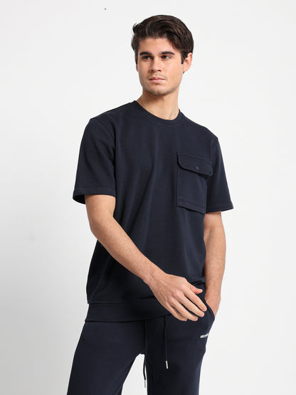 Half Sleeves Round Neck Sweatshirt
