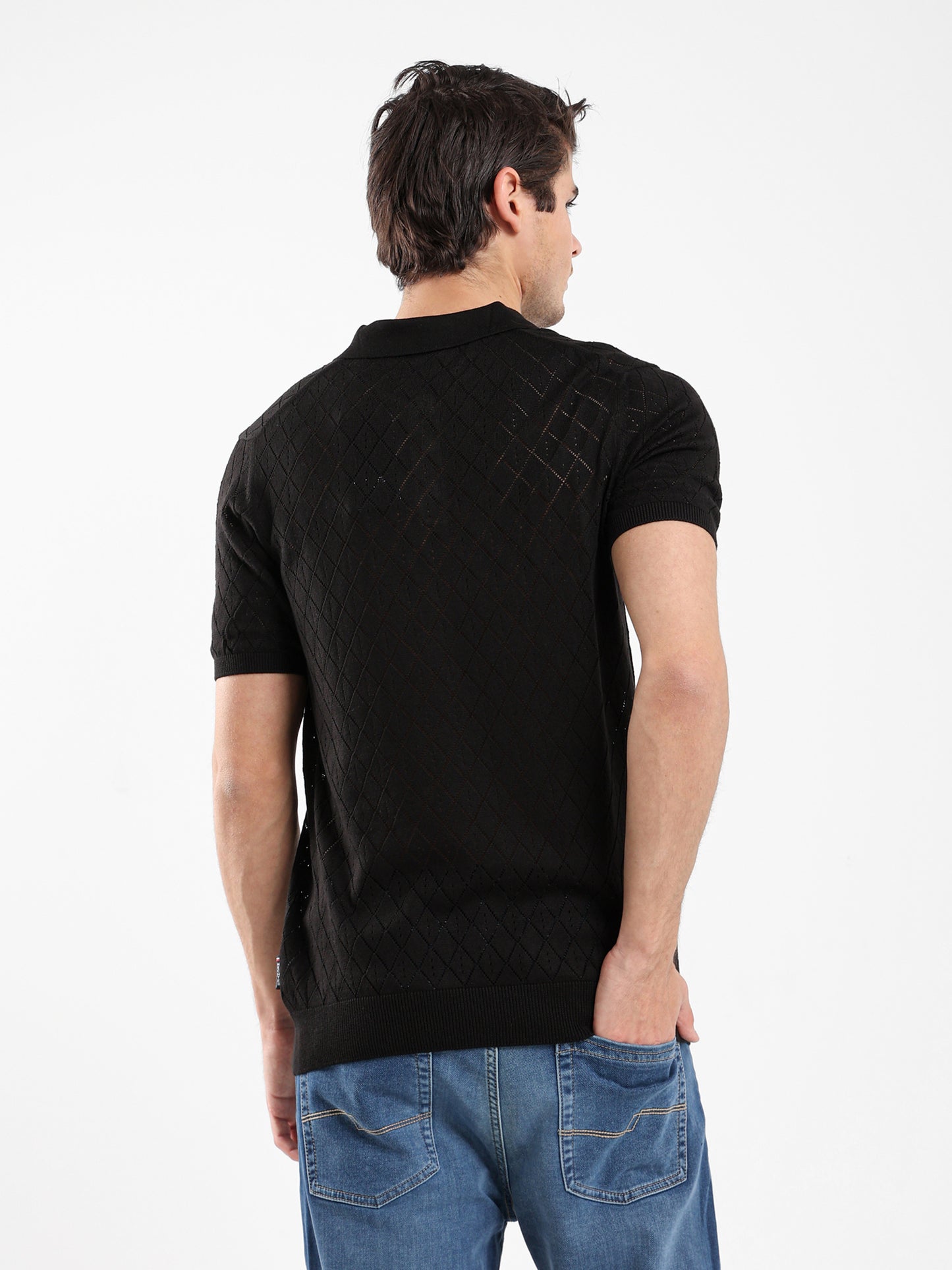 Jacquard Knitwear Polo Shirt