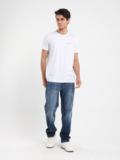 Basic Jersey Lycra Crew Neck T-Shirt