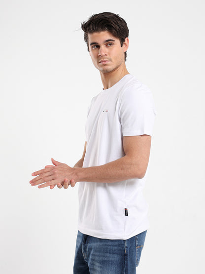 Basic Jersey Lycra Crew Neck T-Shirt