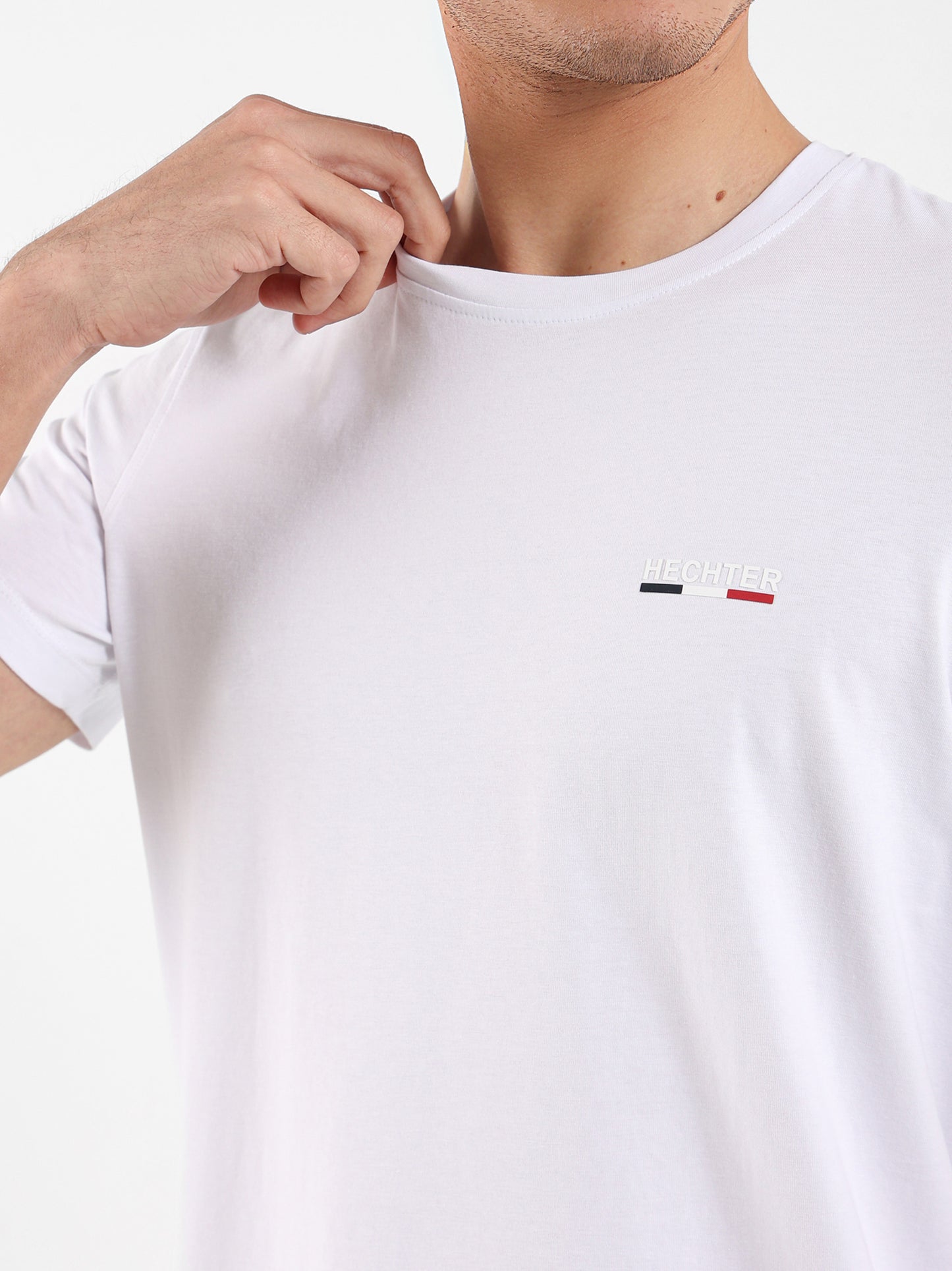 Basic Jersey Lycra Crew Neck T-Shirt