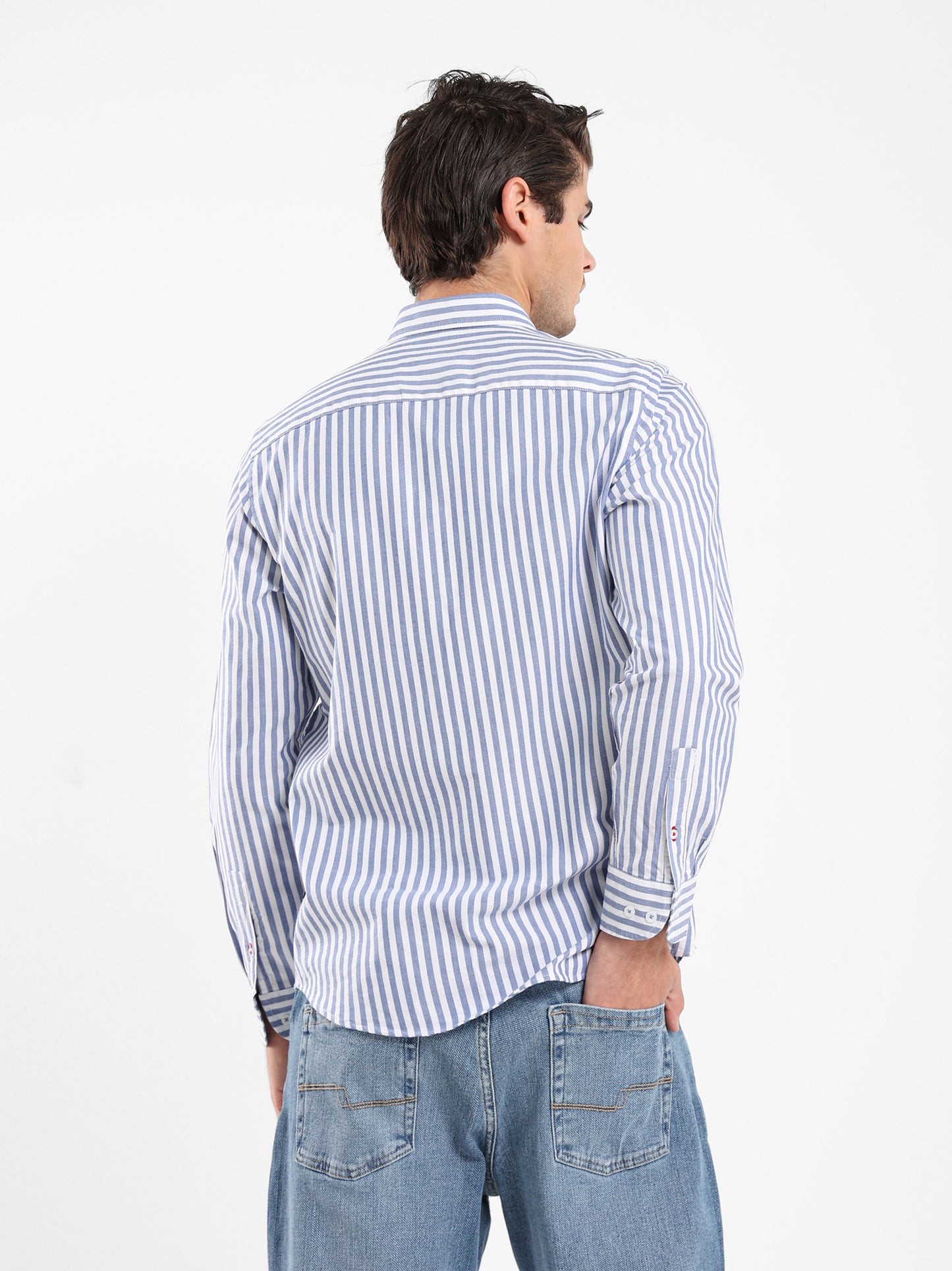Wide Stripe Kent Collar Shirt
