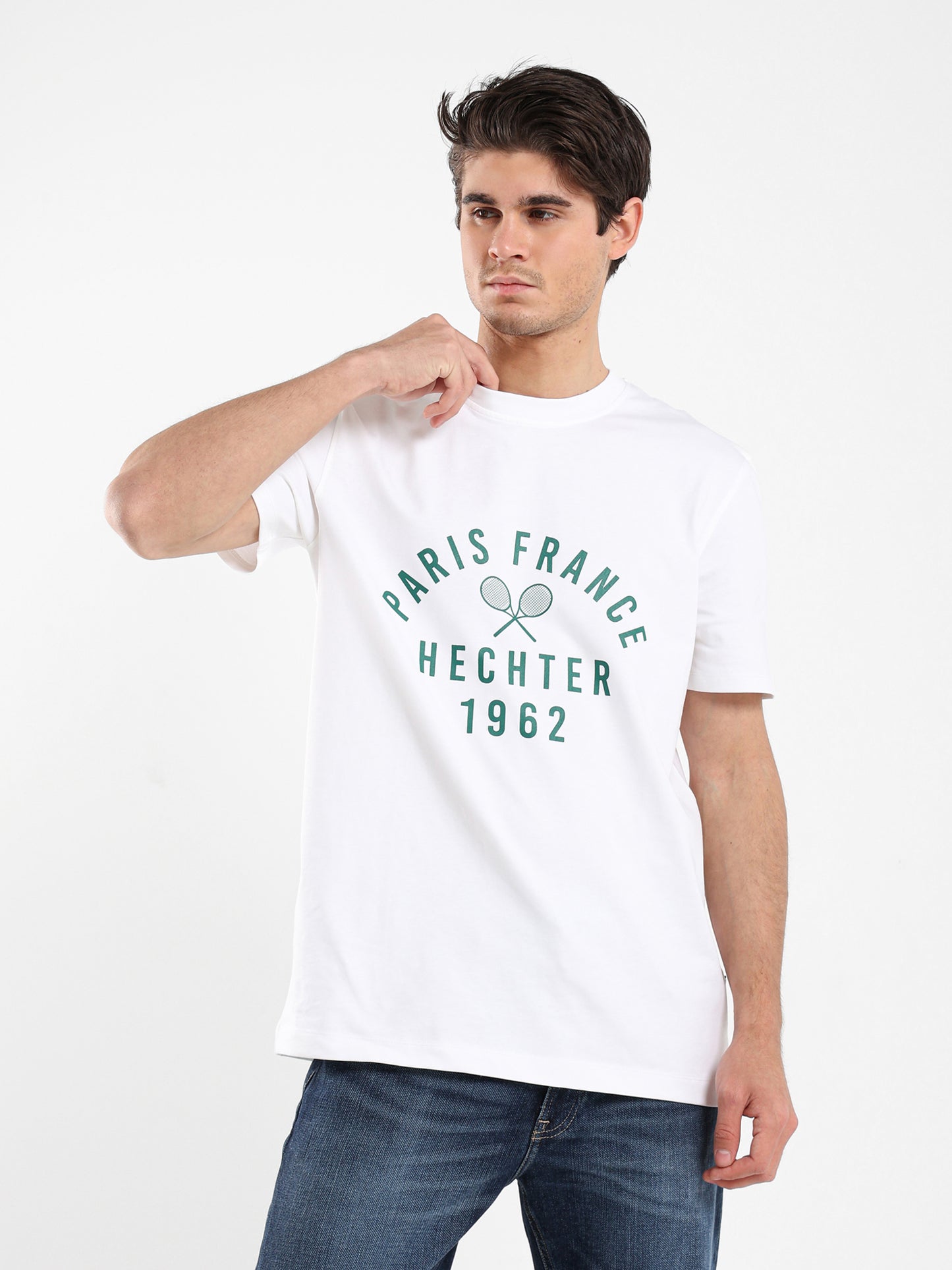 Round Neck Tennis Print T-Shirt