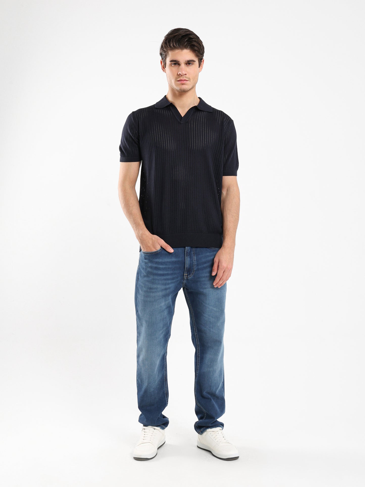 Polo Jacquard Knitwear T-Shirt