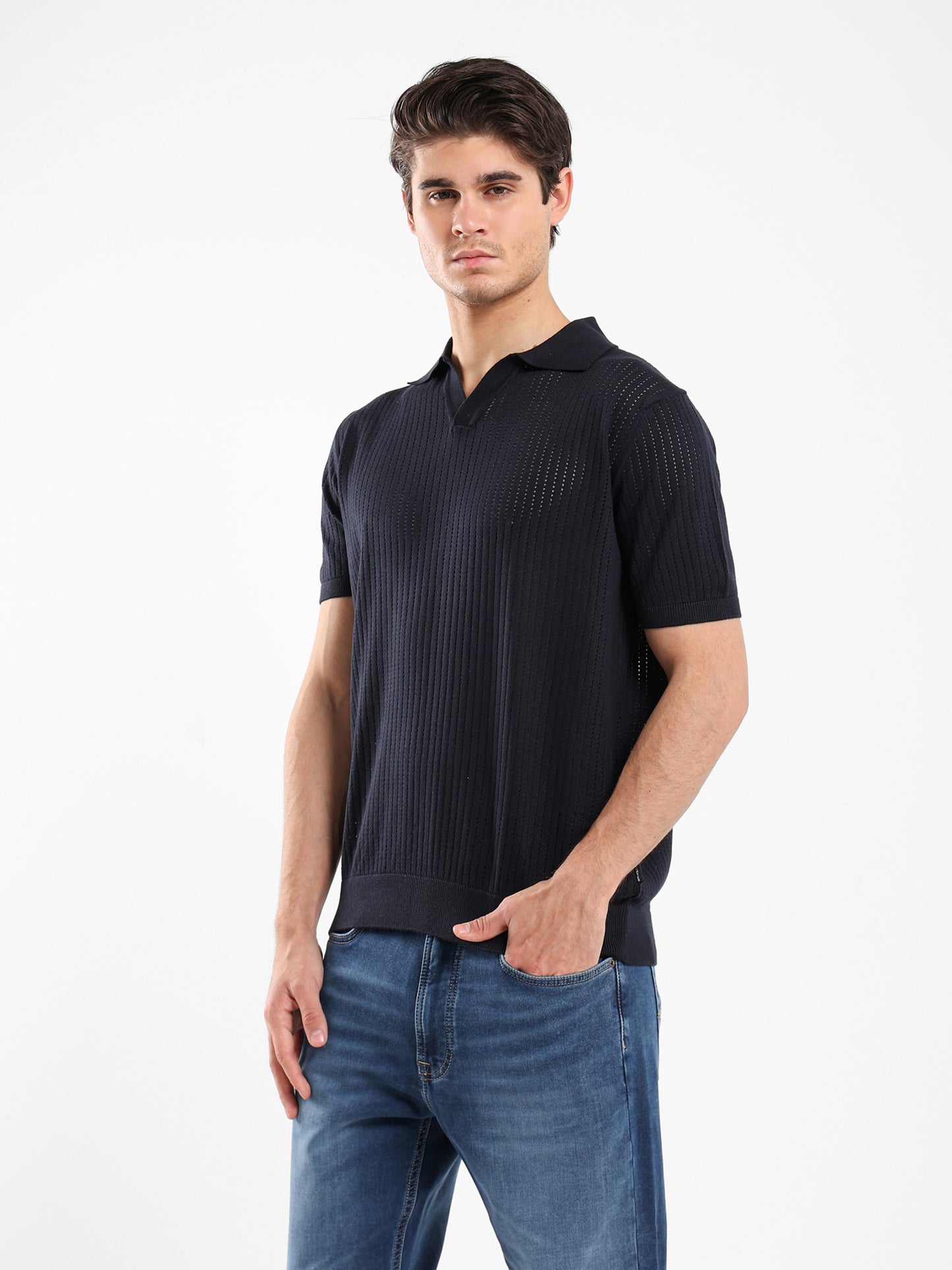 Polo Jacquard Knitwear T-Shirt