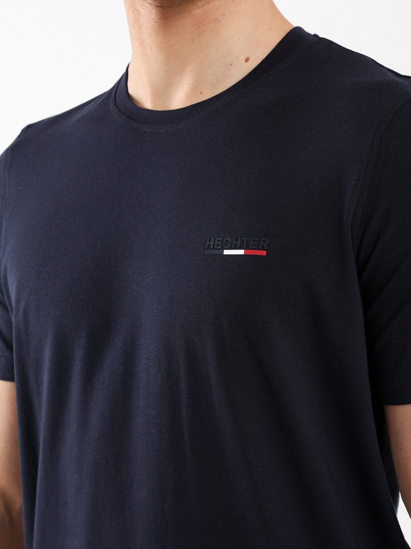 Basic Jersey Lycra Crew Neck T-Shirt