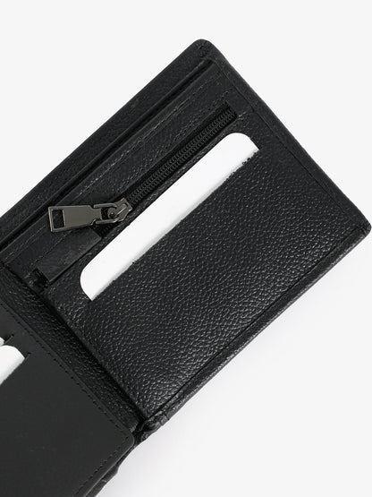 Textured Leather Bifold Wallet