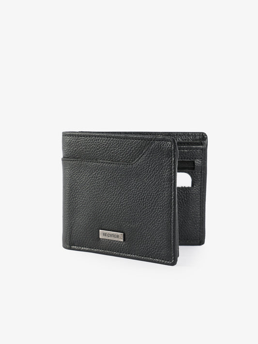 Textured Leather Bifold Wallet
