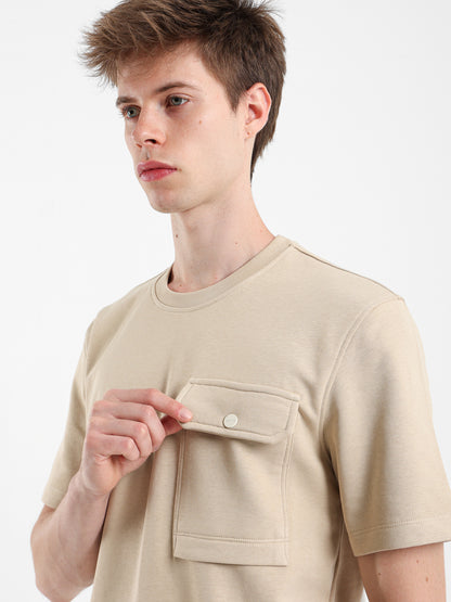 Half Sleeves Round Neck Sweatshirt
