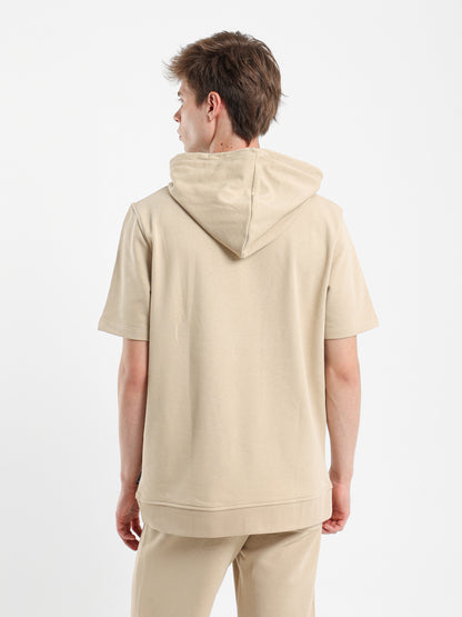 Half Sleeves Hoodie Sweater
