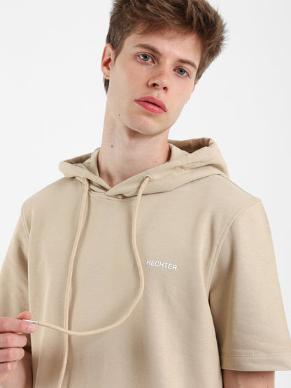Half Sleeves Hoodie Sweater