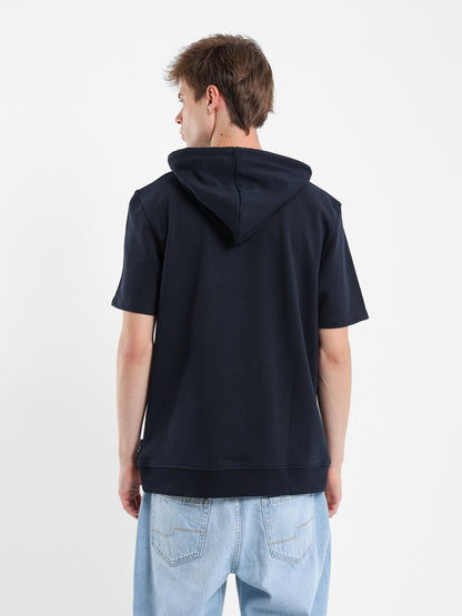 Half Sleeves Hoodie Sweater