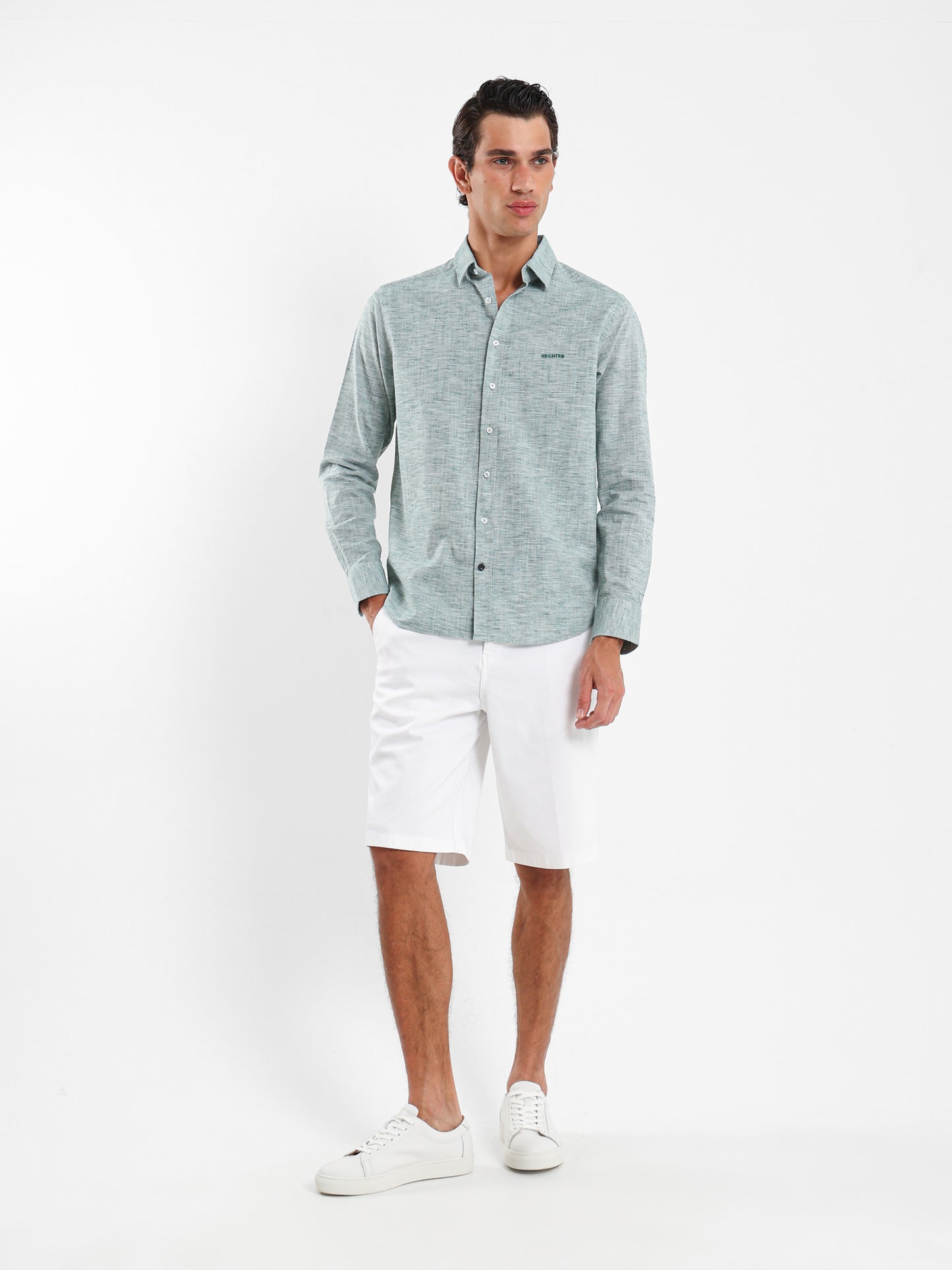 Kent Collar Textured Shirt