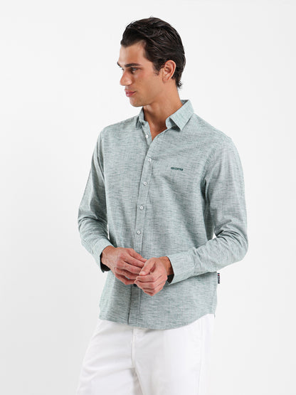 Kent Collar Textured Shirt