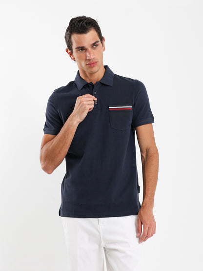 Pique Chest Pocket Polo