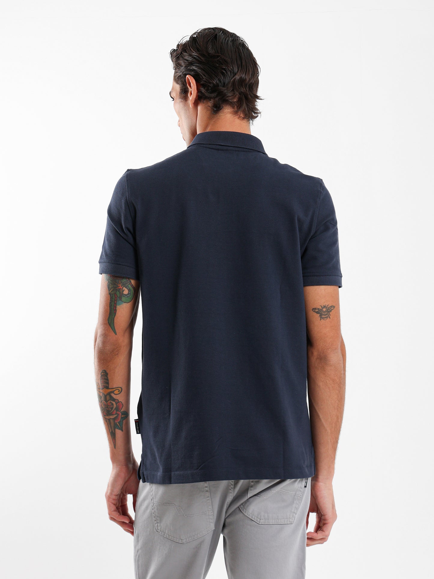 Contrast Placket Pique Polo Shirt