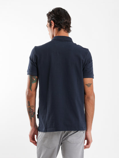 Contrast Placket Pique Polo Shirt