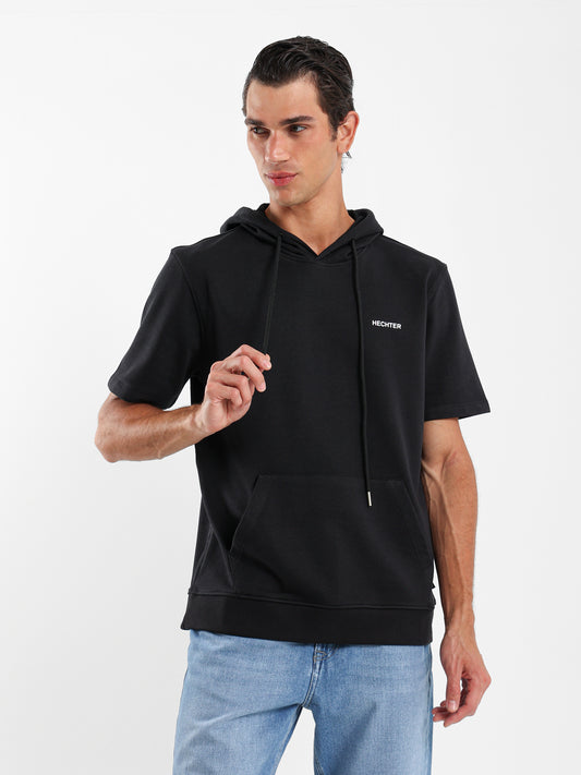 Half Sleeves Hoodie Sweater