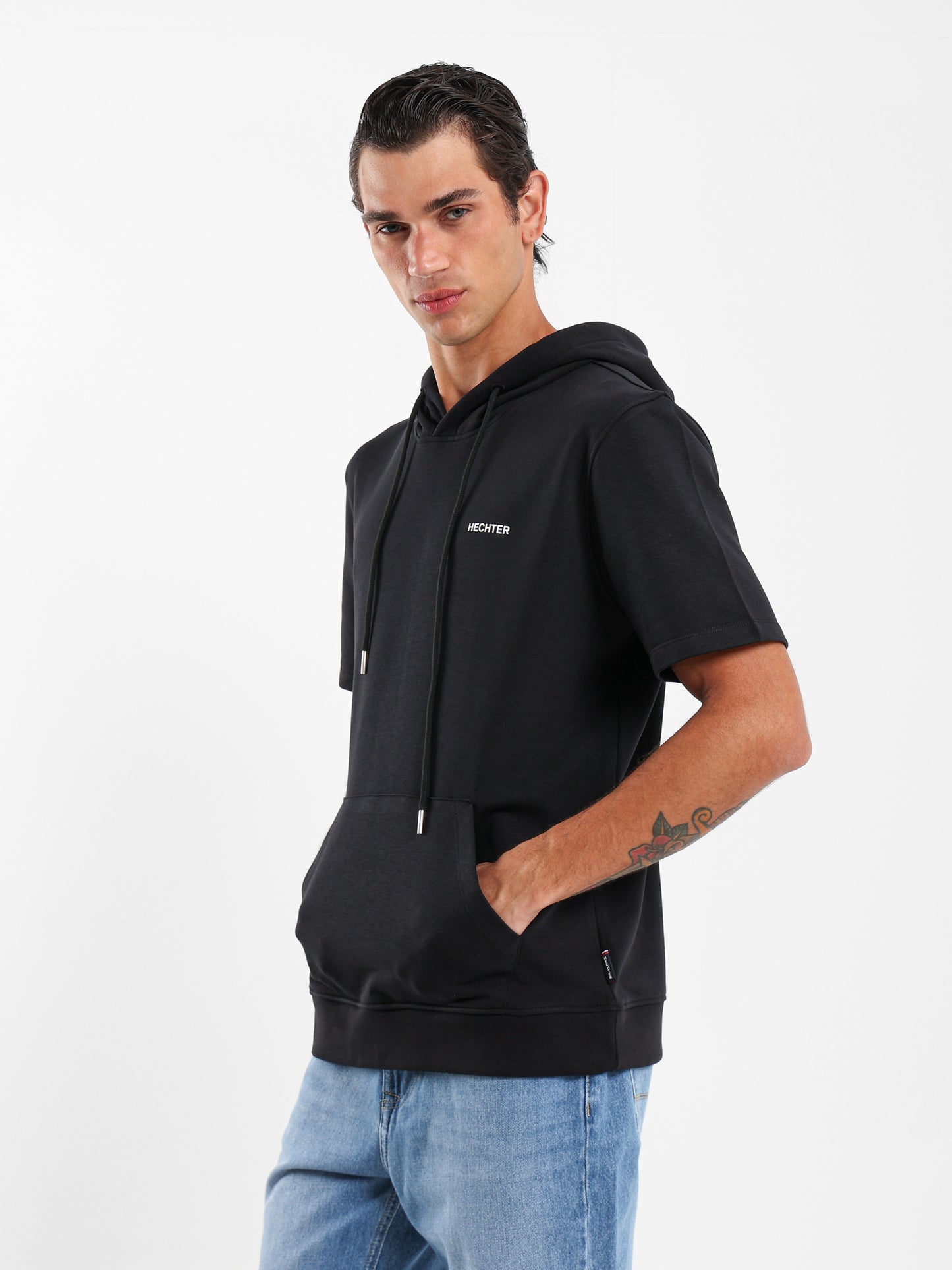 Half Sleeves Hoodie Sweater