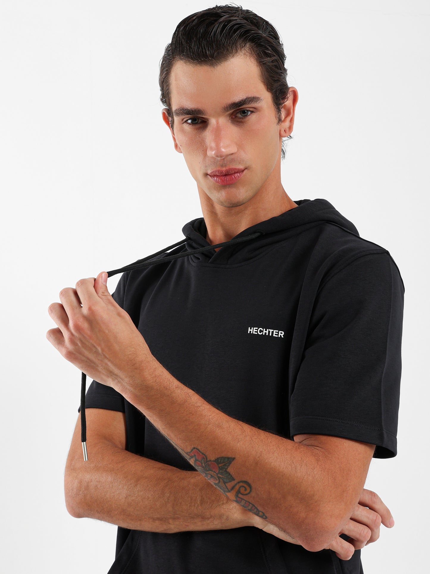 Half Sleeves Hoodie Sweater