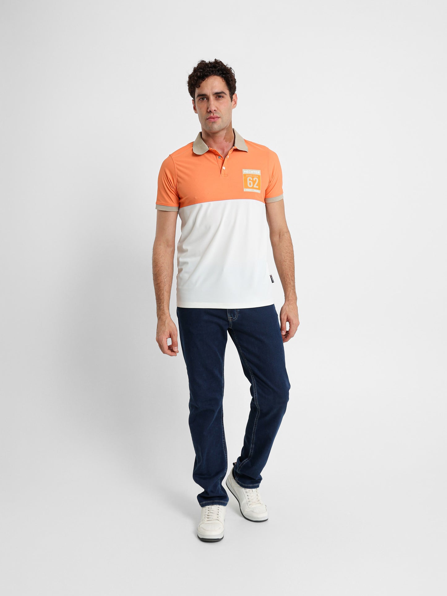 Color Block Piqué Polo