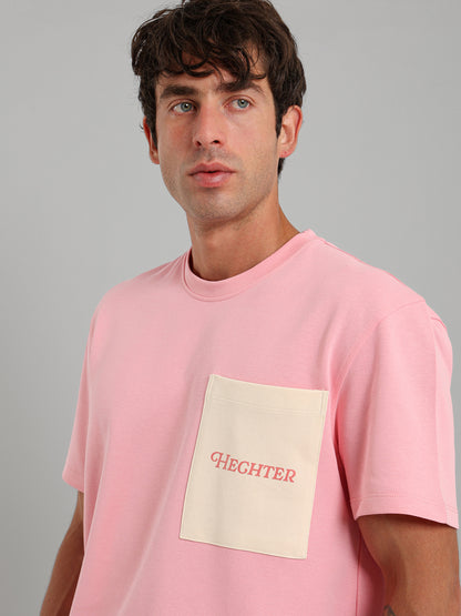 Contrast Pocket Round Neck T-Shirt